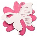 Faire-part de naissance original fille papllon fuchsia Busquet 3104115604G Faire-part de naissance original fille papllon fuchsia Busquet 3104115604G
