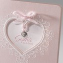 Faire-part de naissance chic fille rose coeur Belarto Baby Dreams 715044 Faire-part de naissance chic fille rose coeur Belarto Baby Dreams 715044
