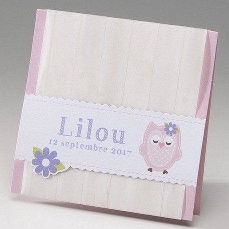 Faire-part de naissance vintage fille hibou Belarto Baby Dreams 715091 Faire-part de naissance vintage fille hibou Belarto Baby Dreams 715091