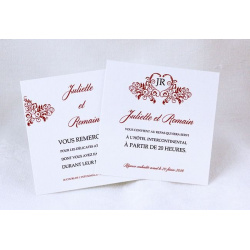 Les deux cartons d'invitation sont livrés d'office avec le faire-part de mariage 49624