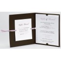Faire-part mariage original bois ruban rose Buromac La Vie en Rose 106.099 Faire-part mariage original bois ruban rose Buromac La Vie en Rose 106.099