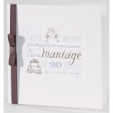 Faire-part mariage classique blanc ruban marron Buromac La Vie en Rose 106.081 Faire-part mariage classique blanc ruban marron Buromac La Vie en Rose 106.081