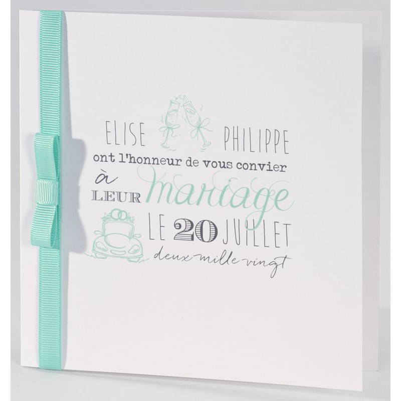 faire part mariage blanc ruban turquoise buromac la vie en faire part mariage blanc ruban turquoise buromac la vie en