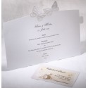 Menu mariage photophore blanc papillons nacre Faire Part Select Duo 19502 Menu mariage photophore blanc papillons nacre Faire Part Select Duo 19502