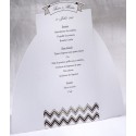 Menu mariage blanc vintage noir taupe Faire Part Select Duo 19504 Menu mariage blanc vintage noir taupe Faire Part Select Duo 19504