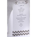 Menu mariage blanc vintage noir taupe Faire Part Select Duo 19504 Menu mariage blanc vintage noir taupe Faire Part Select Duo 19504