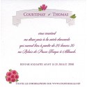 Carte lunch remerciements romantique blanc fleurs roses Faire Part Select Duo 59509 Carte lunch remerciements romantique blanc fleurs roses Faire Part Select Duo 59509