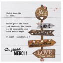 Carte lunch ou remerciements crème pancarte bois BELARTO Love 726507 Carte lunch ou remerciements crème pancarte bois BELARTO Love 726507