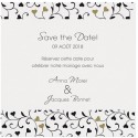 Carte lunch ou remerciements classique coeur noir doré BELARTO Love 726552 Carte lunch ou remerciements classique coeur noir doré BELARTO Love 726552