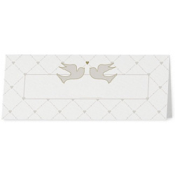 Marque Place vintage crème oiseau coeurs - Belarto Love 726729