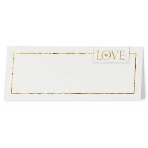 Marque Place irisé blanc liseré doré - Belarto Love 726710