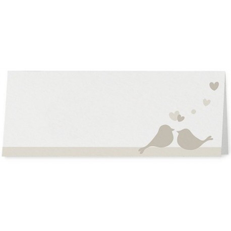 Marque Place crème oiseaux coeurs - Belarto Love 726731