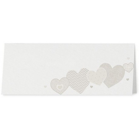 Marque Place crème coeurs taupe - Belarto Love 726749