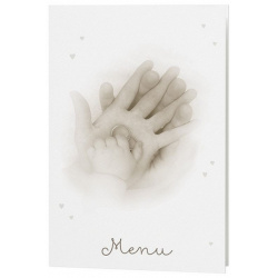 Menu mariage crème mains parents enfant - Belarto Love 726641