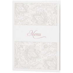 Menu mariage classique chic fleur encre de suède - Belarto Love 726670