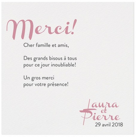 Carte lunch ou remerciements classique crème papier martelé - BELARTO Romantic 726559 Carte lunch ou remerciements classique crème papier martelé - BELARTO Romantic 726559
