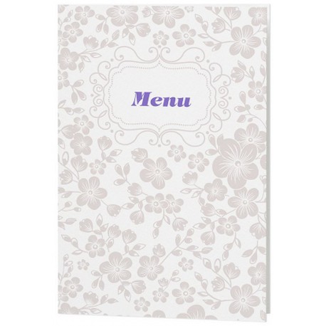 Menu mariage crème vintage fleurs - Belarto Romantic 726665