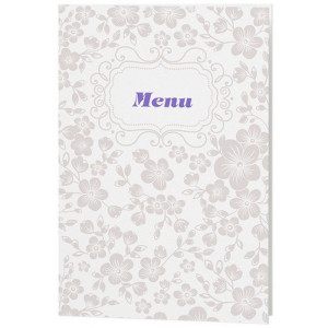 Menu mariage crème vintage fleurs - Belarto Romantic 726665