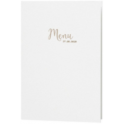 Menu mariage crème papier martelé - Belarto Romantic 726671