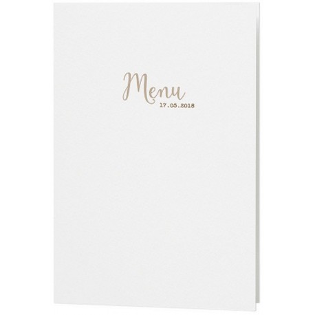 Menu mariage crème papier martelé - Belarto Romantic 726671 Menu mariage crème papier martelé - Belarto Romantic 726671