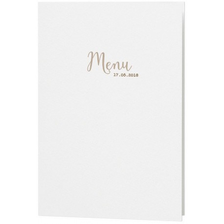 Menu mariage crème papier martelé - Belarto Romantic 726671