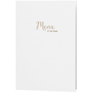 Menu mariage crème papier martelé - Belarto Romantic 726671