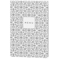 Menu mariage crème motifs gris stylisés - Belarto Romantic 726663