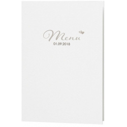 Menu mariage crème papier bords écrasés - Belarto Romantic 726669