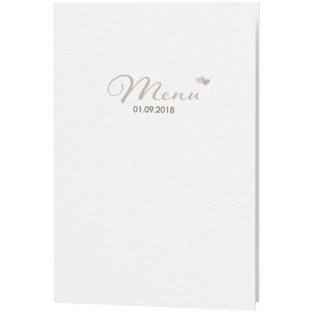 Menu mariage crème papier bords écrasés - Belarto Romantic 726669