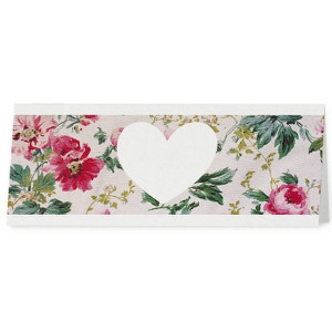 Marque Place crème fleurs roses vintage coeur - Belarto Romantic 726740