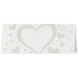 Marque Place crème irisé coeurs gris - Belarto Romantic 726736