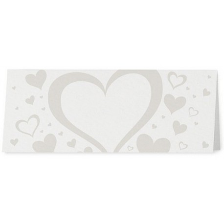 Marque Place crème irisé coeurs gris - Belarto Romantic 726736