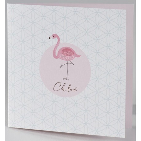 Faire-part naissance chic flamant rose Buromac Baby Folly (2016) 586.115 Faire-part naissance chic flamant rose Buromac Baby Folly (2016) 586.115