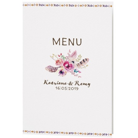 Menu Mariage chic vintage bohème fleurs Belarto Bohemian Wedding 727611 Menu Mariage chic vintage bohème fleurs Belarto Bohemian Wedding 727611
