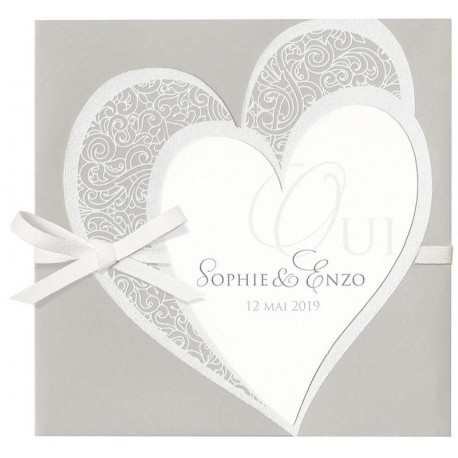 Faire part mariage chic élégant griscoeur encre de suède Belarto Bohemian Wedding 727041 Faire part mariage chic élégant griscoeur encre de suède Belarto Bohemian Wedding 727041
