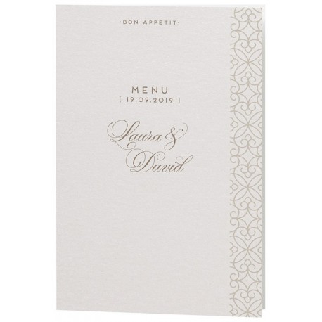 Menu Mariage classique chic crème Belarto Bohemian Wedding 727628
