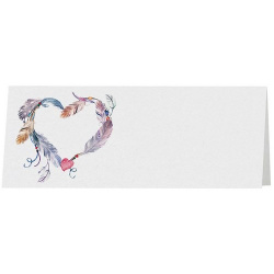 Marque Place chic bohème coeur plumes Belarto Bohemian Wedding 727704