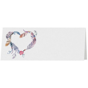 Marque Place chic bohème coeur plumes Belarto Bohemian Wedding 727704