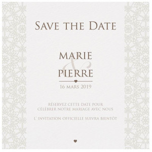 Carte lunch ou remerciements élégante chic arabesques Belarto Bohemian Wedding 727535
