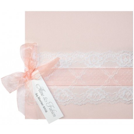 Faire part mariage vintage vieux rose ruban saumon dentelle Belarto Bohemian Wedding 727021 Faire part mariage vintage vieux rose ruban saumon dentelle Belarto Bohemian Wedding 727021