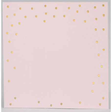 Carte remerciements naissance rose pâle pois dorure Buromac Pirouette 2017 577.307
