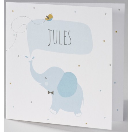 Faire-part naissance humoristique éléphant bleu BUROMAC Pirouette 2017 507.132 Faire-part naissance humoristique éléphant bleu BUROMAC Pirouette 2017 507.132
