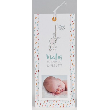Faire-part naissance tendance blanc pois multicolores photo BUROMAC Pirouette 2017 507.016 Faire-part naissance tendance blanc pois multicolores photo BUROMAC Pirouette 2017 507.016