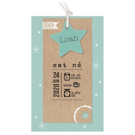 Faire-part naissance mixte vert rose étoiles Belarto Welcome Wonder 717035 Faire-part naissance mixte vert rose étoiles Belarto Welcome Wonder 717035