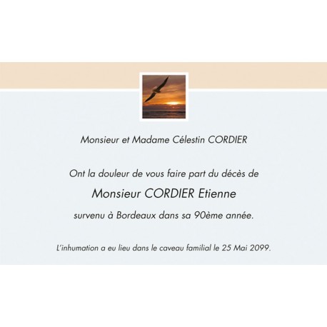 Carte de remerciement décés, deuil, funérailles, condoléances, obsèques REGALB LA182 Carte de remerciement décés, deuil, funérailles, condoléances, obsèques REGALB LA182