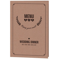 Menu mariage papier kraft vintage Belarto Yes We Do ! 728618