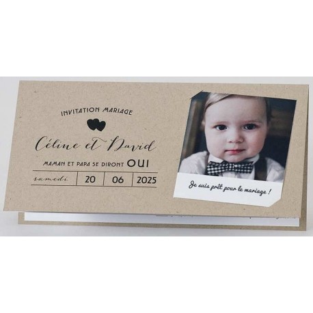 Faire-part mariage orignal kraft photo BUROMAC Papillons 2018 108.101 Faire-part mariage orignal kraft photo BUROMAC Papillons 2018 108.101