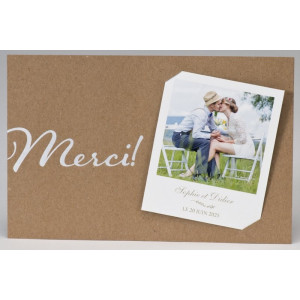 Carte Remerciements Originale Kraft Photo Buromac Papillons 18 128 909