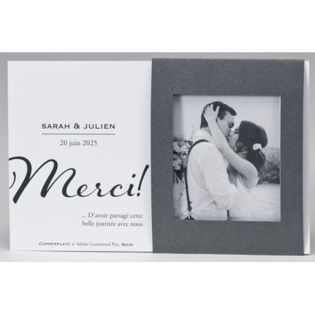 Carte lunch ou remerciements chic gris blanc chevalet photo BUROMAC Papillons 2018 128.916 Carte lunch ou remerciements chic gris blanc chevalet photo BUROMAC Papillons 2018 128.916
