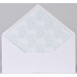 Enveloppe blanche doublée feuillage aquarelle Buromac Papillons 2018 90.907-p